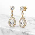 Gold Diamond Drop Earrings