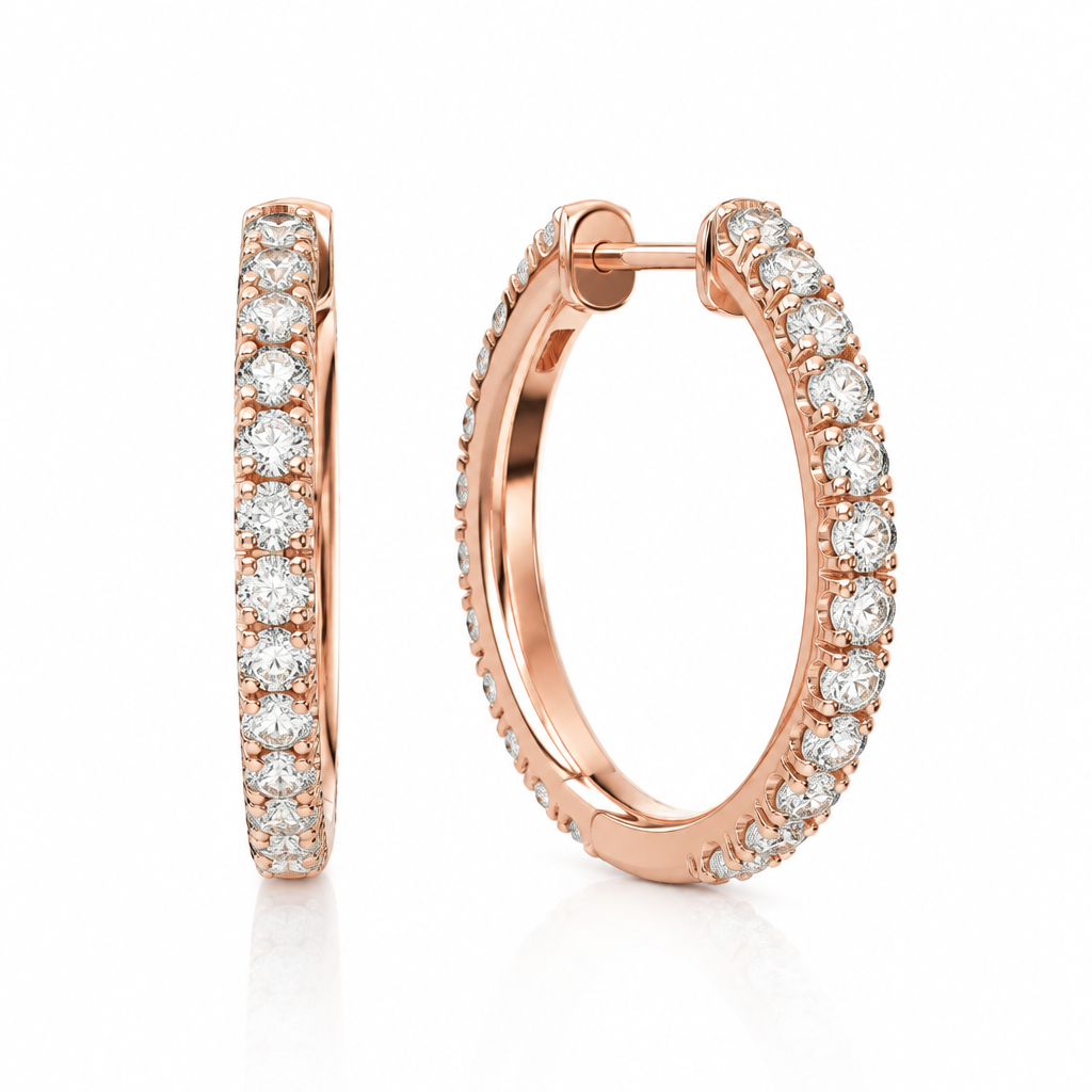 Rose Gold Hoops